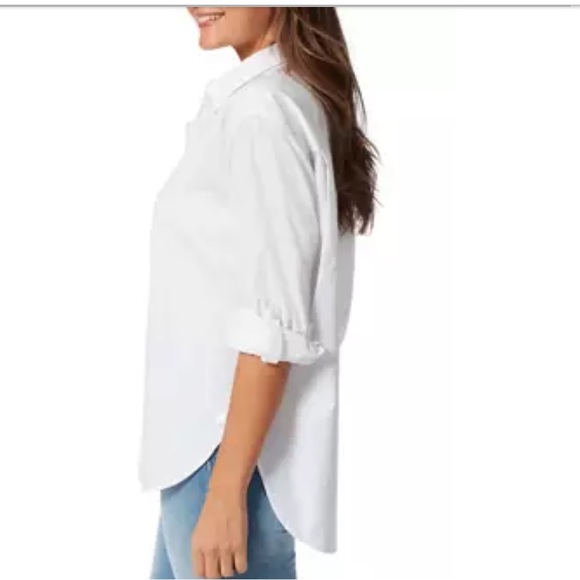Gloria Vanderbilt Women's Amanda Button Down Shirt. NWT. White. Large - Picture 3 of 11